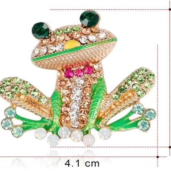 🐸 Betsey Johnson adorable froggy brooch 🐸 - Picture 3 of 3